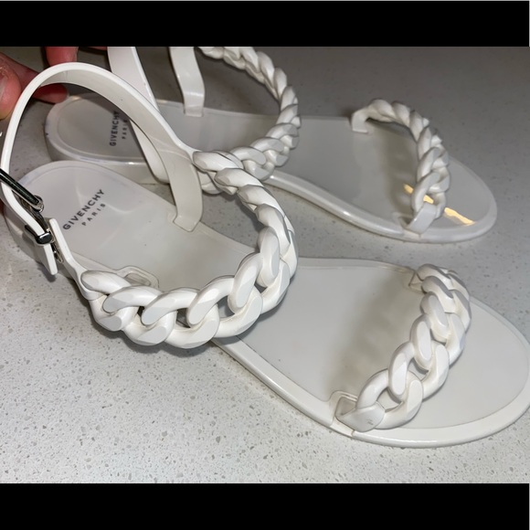 Givenchy White Nea Chain Jelly Sandals Sz 40 - Picture 5 of 8